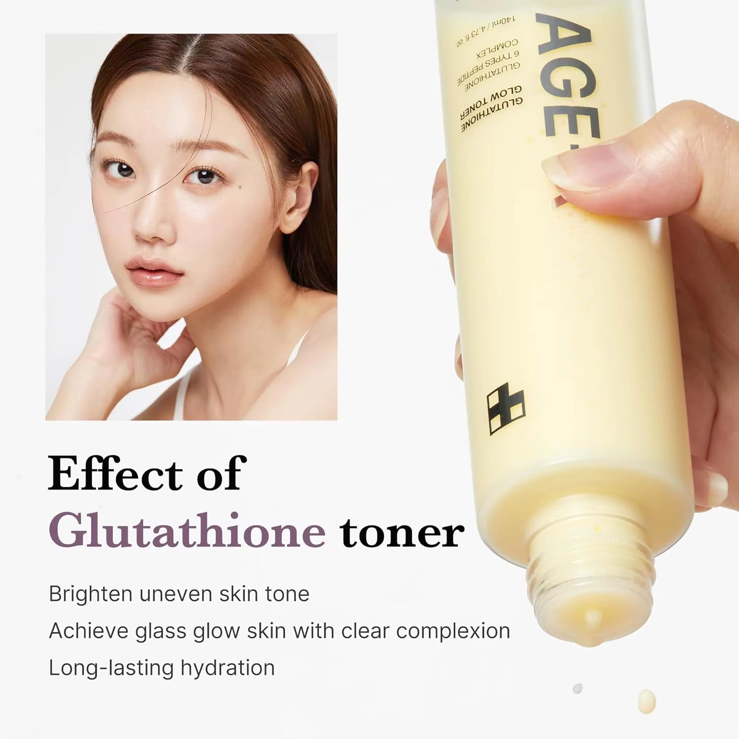 Medicube Age-R Glutathione Glow Milky Toner Low-Irritation Double for Glass Glow Even Skin Tone, Radiance Korean Skincare