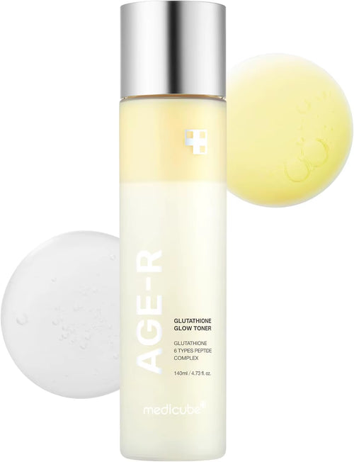 Medicube Age-R Glutathione Glow Milky Toner Low-Irritation Double for Glass Glow Even Skin Tone, Radiance Korean Skincare