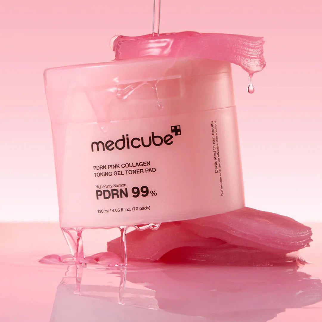MEDICUBE PDRN Pink Collagen Toning Gel Toner Pad 70Pcs | 120Ml | Tracking