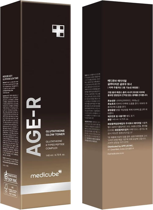 Medicube Age-R Glutathione Glow Milky Toner Low-Irritation Double for Glass Glow Even Skin Tone, Radiance Korean Skincare