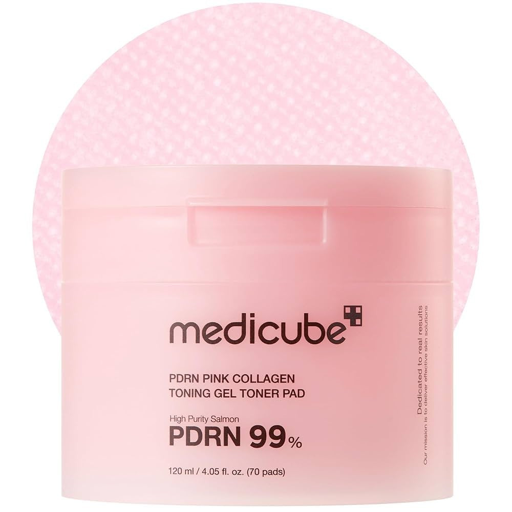 MEDICUBE PDRN Pink Collagen Toning Gel Toner Pad 70Pcs | 120Ml | Tracking